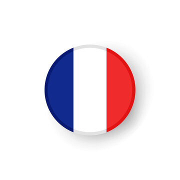 French flag symbol vector. French flag icon on white background.
