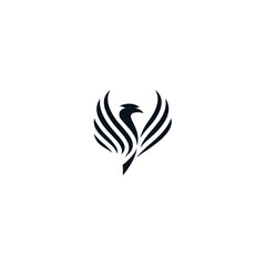 Inspiring the flying bird phoenix falcon logo design abstract