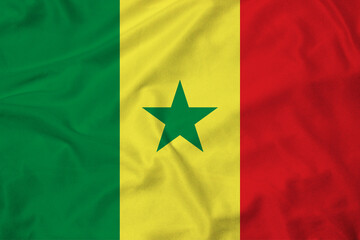 Naklejka premium Flag of Senegal, realistic 3d rendering with texture