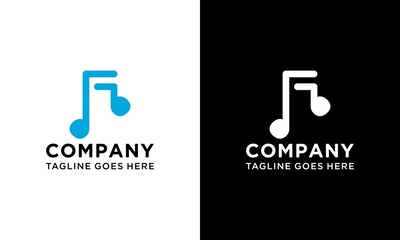 letter F logo with tone or music for show, banner, business, musical instrument ,studio