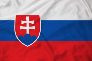 Flag of Slovakia, realistic 3d rendering with texture