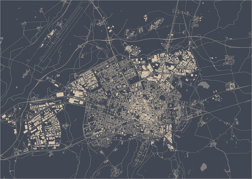 map of the city of Vitoria-Gasteiz, Spain