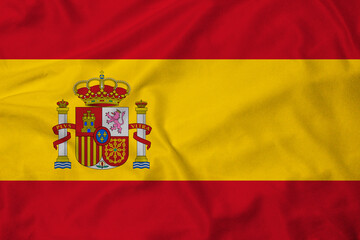 Flag of Spain, realistic 3d rendering with texture