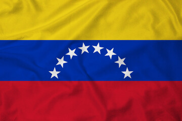 Flag of Venezuela, realistic 3d rendering with texture