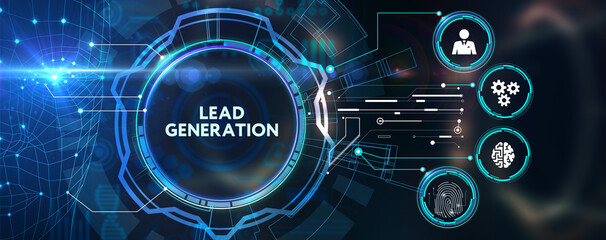 Business, technology, internet and networking concept. Lead generation