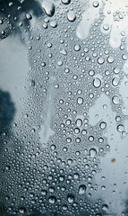 water drops on glass