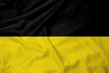 Flag of the Habsburg Monarchy - Civil Flag (Landesfarben), realistic rendering with texture