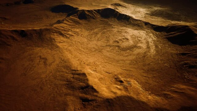 Fictional Mars Soil Aerial View of Martian Desert