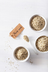 hulled hemp seeds, healthy superfood supplement