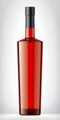 Color Glass Bottle on background with Foil. 