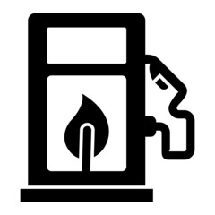 Vector Eco Gas Glyph Icon Design