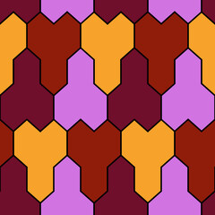 Seamless pattern. Ethnic ornament. Geometric background. Tribal wallpaper. Ethnical image. Tribe motif. Ancient mosaic. Digital paper. Folk web design. Textile print backdrop. Vector artwork