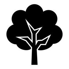 Vector Tree Glyph Icon Design