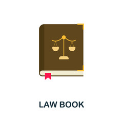 Law Book icon. Flat sign element from law collection. Creative Law Book icon for web design, templates, infographics and more