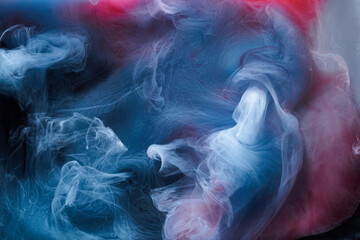 Hookah colorful swirling smoke wallpaper, abstract dancing cloud background, paint in water