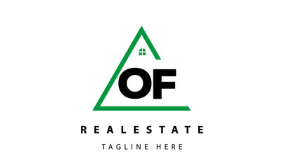 creative real estate OF latter logo vector