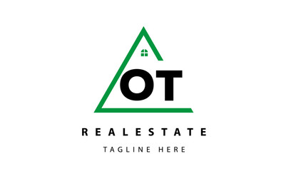 creative real estate OT latter logo vector