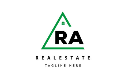 creative real estate RA latter logo vector