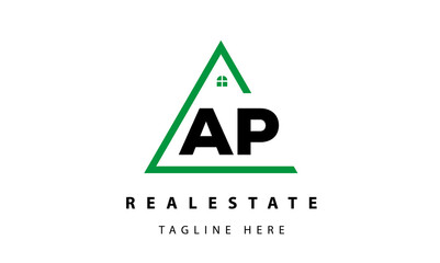 creative real estate AP latter logo vector