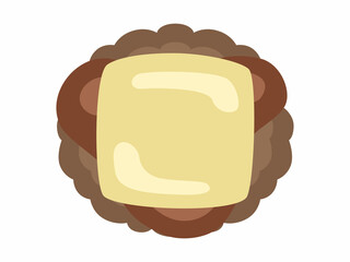 チーズハンバーグのイラスト