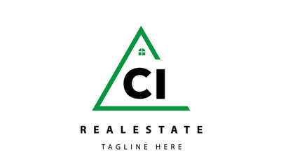 creative real estate CI latter logo vector