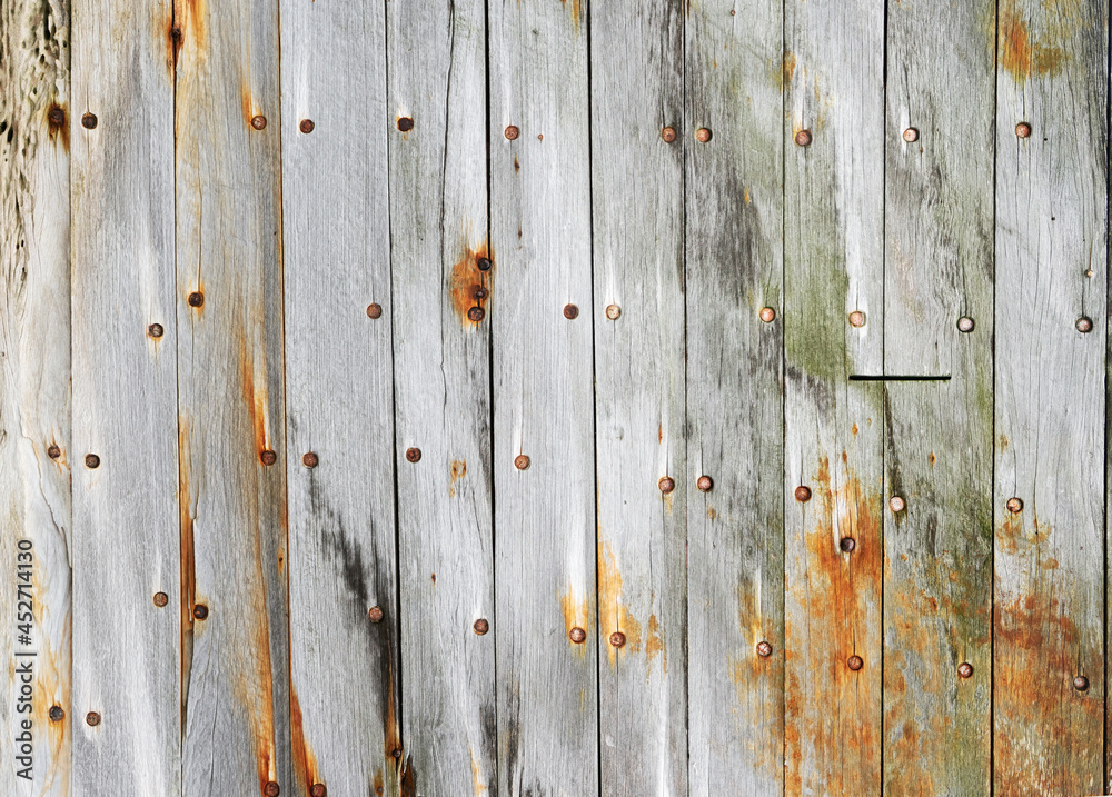 Sticker old wood texture with natural brown patterns.