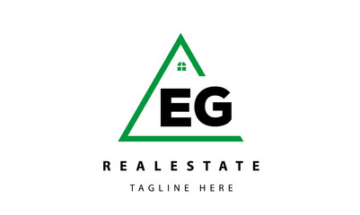 creative real estate EG latter logo vector