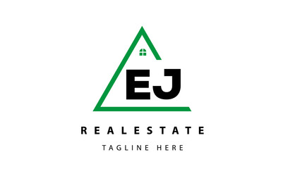 creative real estate EJ latter logo vector