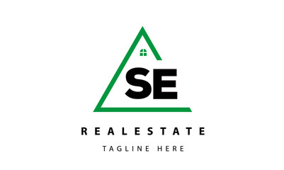creative real estate SE latter logo vector