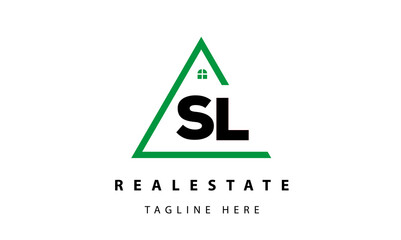 creative real estate SL latter logo vector