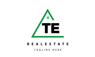 creative real estate TE latter logo vector