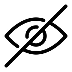 Eye Line Icon Vector