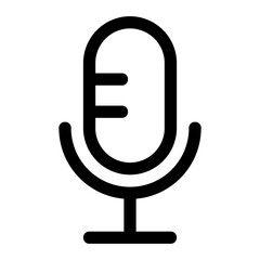 Mic Line Icon Vector