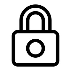 Padlock Line Icon Vector