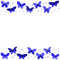 Poster with decorative doodle butterflies.