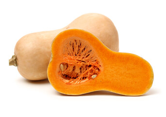 butternut squash isolated on white background. 
