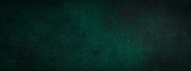 Green and black background texture, marbled stone or concrete texture background banner panorama with elegant dark color and design