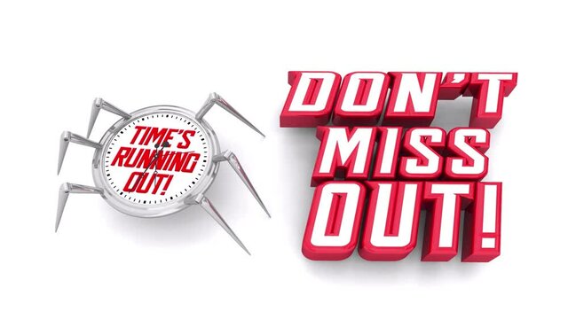 Times Running Out Clock Deadline Countdown Walking Away 3d Animation