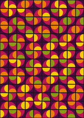 Abstract Geometric Pattern generative computational art illustration