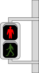 点灯する赤信号