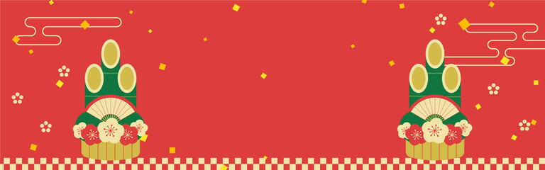 new years vector background with pine decorations for banners, greeting cards, flyers, social media wallpapers, etc.