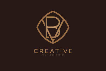 initial letter BV Monogram logo, usable for personal, wedding, branding and business logos, Flat Logo Design Template, vector illustration