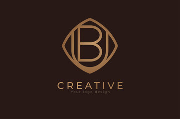 initial letter BU Monogram logo, usable for personal, wedding, branding and business logos, Flat Logo Design Template, vector illustration