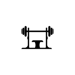 Barbell, Dumbbell Gym Icon Logo Template gym Badge, Fitness Logo