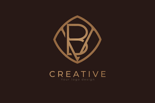 initial letter BV Monogram logo, usable for personal, wedding, branding and business logos, Flat Logo Design Template, vector illustration