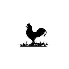 Fototapeta na wymiar Vector image of an chicken, logo template icon illustration