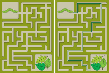 Easy little caterpillar maze