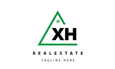  creative real estate XH latter logo vector