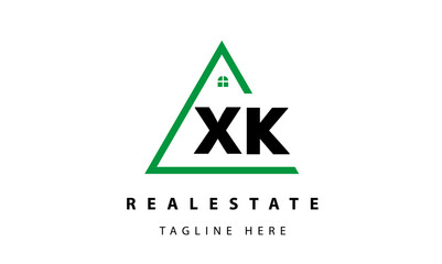  creative real estate XK latter logo vector