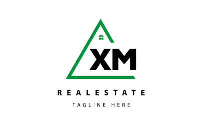  creative real estate XM latter logo vector